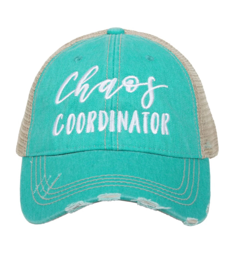 Chaos Coordinator Trucker Hat-Teal