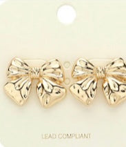 Gold Bow Earrings