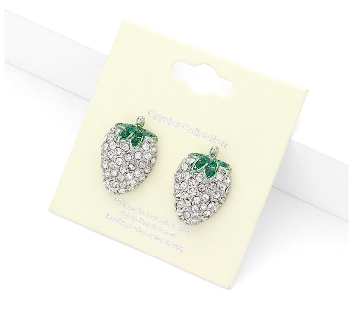 Crystal Strawberry Earrings